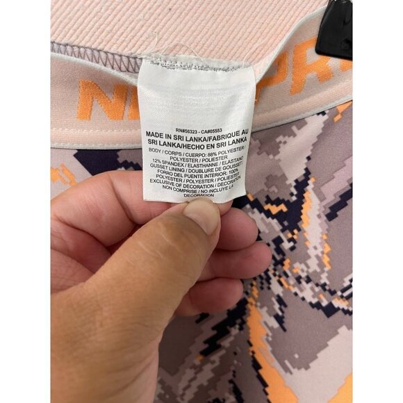 Nike Pro Hyperwarm Girl’s Black and Peach Tight Leggings Size Large - Picture 4 of 4